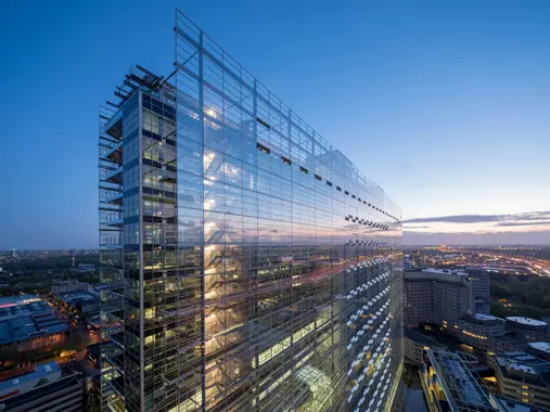 L'immeuble du European patent office à La Haye où siège le tribunal d'arbitrage des brevets européens